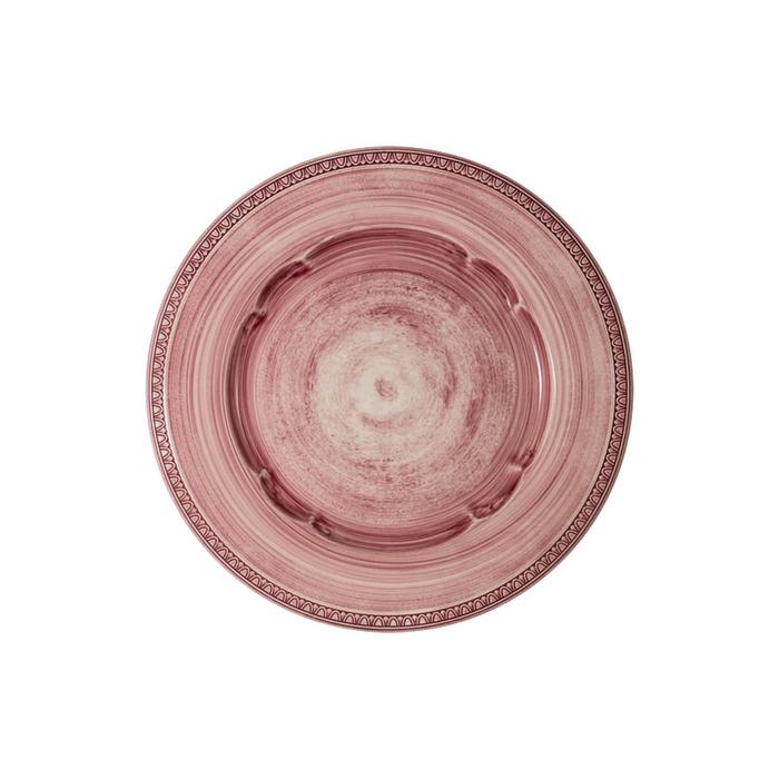 Тарелка обеденная Augusta, розовая, 27 см - Фото 1