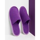 Тапочки женские закрытый нос, размер 36-38, цвет фиолетовый - Фото 2