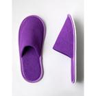 Тапочки женские закрытый нос, размер 36-38, цвет фиолетовый - Фото 3