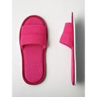 Тапочки женские открытый нос, размер 36-38, цвет малиновый - Фото 4