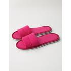 Тапочки женские открытый нос, размер 36-38, цвет малиновый - Фото 6