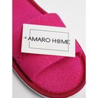 Тапочки женские открытый нос, размер 36-38, цвет малиновый - Фото 7