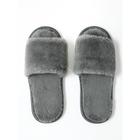 Тапочки женские открытый нос, размер 39-41, цвет графит - Фото 5