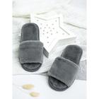 Тапочки женские открытый нос, размер 39-41, цвет графит - Фото 2