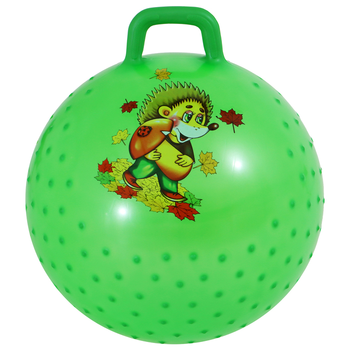 Мяч-прыгун с ручкой «Девчонки и Мальчишки», массажный, d=55 см, 420 г, цвета МИКС - Фото 1