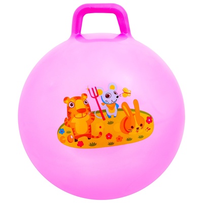 Мяч - прыгун с ручкой ONLYTOP, d=45 см, МИКС