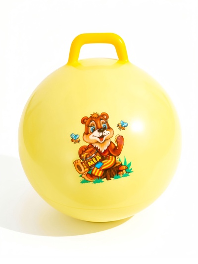 Мяч - прыгун с ручкой ONLYTOP, d=45 см, МИКС