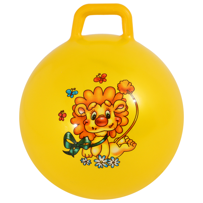 Мяч-прыгун с ручкой ZABIAKA, d=55 см, 420 г, цвета МИКС - Фото 1
