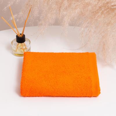 Полотенце махровое НИКА 30х50 см, ярко-оранжевый, хлопок 100%, 300г/м2