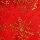 Колпак новогодний «Золотые снежинки» 39×27 см, красный - Фото 4