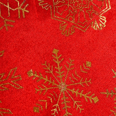 Колпак новогодний «Золотые снежинки» 39×27 см, красный