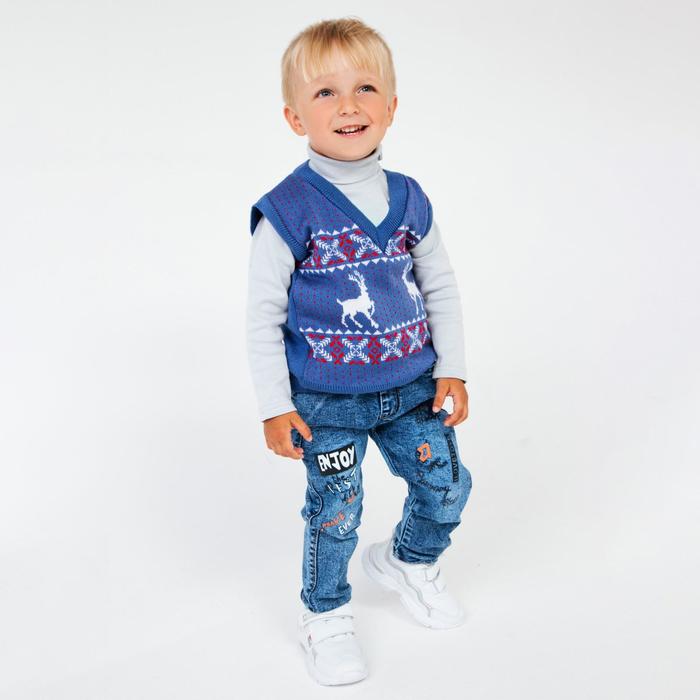 Жилет детский, цвет индиго, рост 98 см (34) - Фото 1