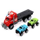 Грузовик инерционный «Автовоз», с 2 машинками МИКС, в пакете - фото 31569382