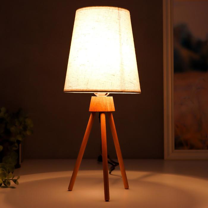 Настольная лампа 16600/1WT E27 40Вт белый 16х16х36,5 см RISALUX - фото 1905818191
