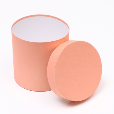 Набор круглых коробок 5 в 1 «Краски», персиковый, 25×25×25 - 19×19×19 см
