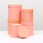 Набор круглых коробок 5 в 1 «Краски», персиковый, 25 × 25 × 25 - 19×19×19 см - Фото 8