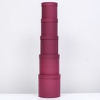 Набор круглых коробок 5 в 1 "Краски", фуксия, 25 х 25 х 25 - 19 х 19 х 19 см - фото 24334984