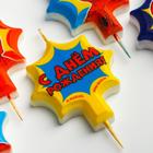 Свеча в торт набор «С Днем Рождения» 5 шт., Человек-паук - Фото 4