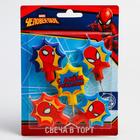 Свеча в торт набор «С Днем Рождения» 5 шт., Человек-паук - Фото 5