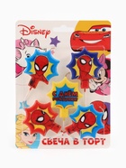 Свеча в торт набор «С Днем Рождения», Супергерой, 5 штук - Фото 5