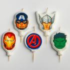 Свеча для торта "С Днем Рождения!", 5 штук, Мстители - Фото 3