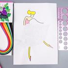 Набор для квиллинга (клей ПВА, инструмент, линейка, 120 полосок 54х0,5 см) МИКС 30х21 см - фото 804546266