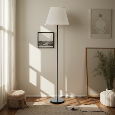 Торшер напольный BayerLux «4601», 1×15 Вт, Е27, черный, серый