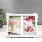 Фоторамка-коллаж на 2 фото 10×15 см «Узорные уголки», пластик, 17.5×23 см - Фото 1