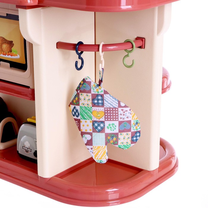 Игровой набор «Большая кухня», двусторонняя, свет, звук, пар, вода, 70 предметов 50385