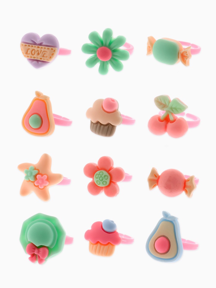 Кольцо Выбражулька «Гастрономия», форма МИКС, фасовка 100 шт., цветное, безразмерное