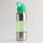 Бутылка для воды "Альби", велосипедная, 650 мл, 25 х 6 см, зелёный - фото 318568899