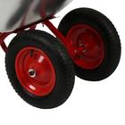 Тачка садовая, двухколёсная: груз/п 120 кг, объём 85 л, красные ручки 7068085