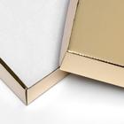 Коробка сборная без печати крышка-дно, золотая, без окна, 26 х 21,5 х 4 см (комплект 5 шт) - фото 25360099