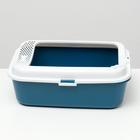 Туалет Сима с бортом + совок-микс 30×39×13.5 см синий FIX - Фото 3