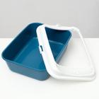 Туалет Сима с бортом + совок-микс 30×39×13.5 см синий FIX - Фото 4