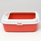 Туалет Сима с бортом + совок 30 х 39 х 13,5 см красный FIX - Фото 4