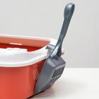 Туалет Сима с бортом + совок 30 х 39 х 13,5 см красный FIX - Фото 6