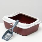 Туалет Сима с бортом + сетка + совок 30 х 39 х 13,5 см красный FIX - Фото 1