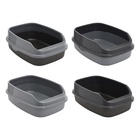 Туалет Айша XL с бортом 64×44×21 см серый FIX - Фото 3