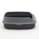 Туалет Айша XL с бортом 64×44×21 см серый FIX - Фото 4