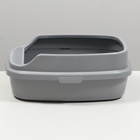 Туалет Айша M с бортом 53×39×21 см серый FIX - Фото 3