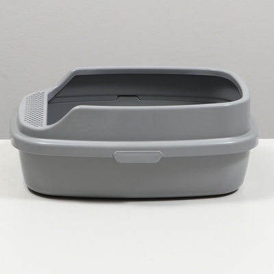 Туалет Айша M с бортом 53×39×21 см серый FIX