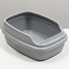 Туалет Айша M с бортом 53×39×21 см серый FIX - Фото 4