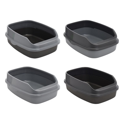 Туалет Айша M с бортом 53×39×21 см серый FIX