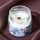 Свеча ароматическая в банке с деревянным фитилем, соевый воск, 100 мл, табак-ваниль  (артикул 7123409)  большой выбор товаров оптом и в розницу по низким ценам с доставкой