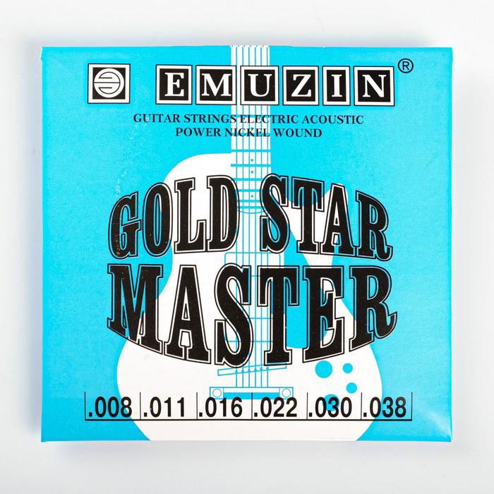 Струны "GOLD STAR MASTER" с обмоткой из нержавеющей стали /.008 - .038/ - Фото 1