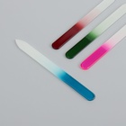 Пилка стеклянная для ногтей «Цветной градиент», 14 см, в чехле, цвет МИКС - Фото 1