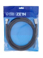 Душевой шланг ZEIN Z09PB, 150 см, антиперекручивание, латунные гайки, черный, Имп/Имп 5482428