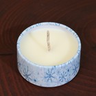 Новогодняя свеча в железной банке «Снегири», аромат ваниль, диам. 4,8 см - Фото 3