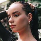 Серьги-кольца «Ажур» изящество, цвет золото - Фото 2
